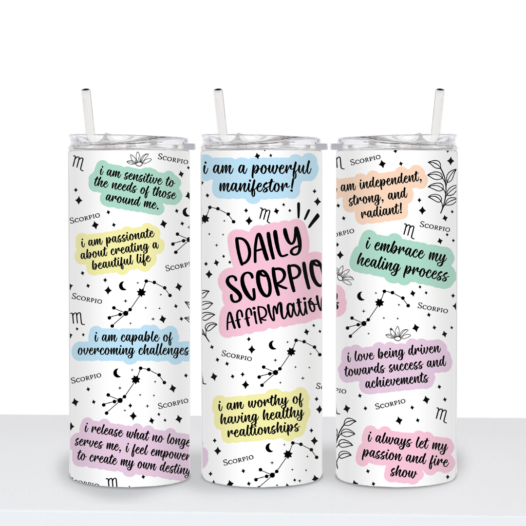 Zodiac Affirmation Tumbler