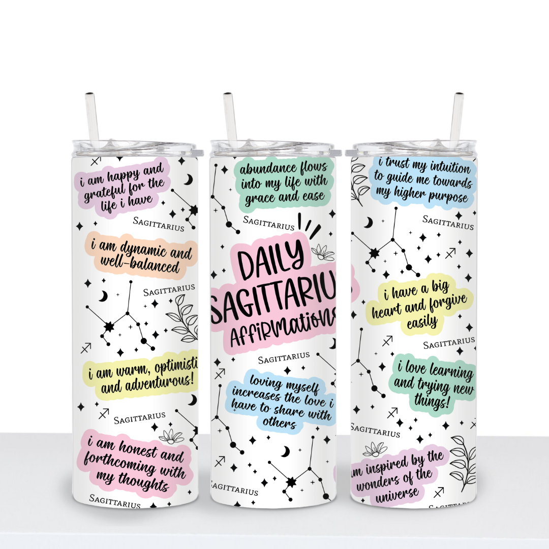 Zodiac Affirmation Tumbler