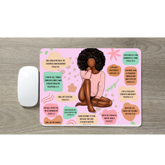 Pink Afro Girl Mousepad
