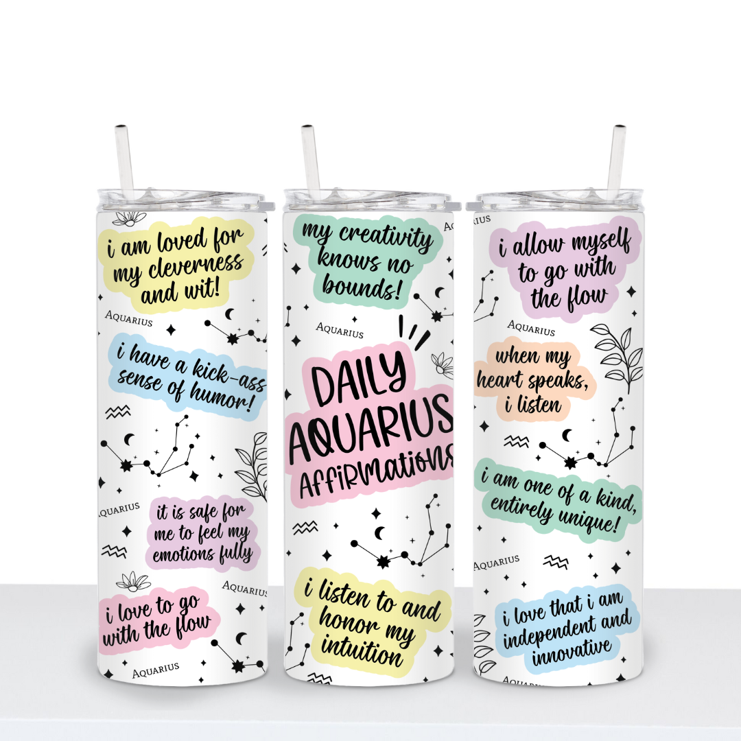 Zodiac Affirmation Tumbler