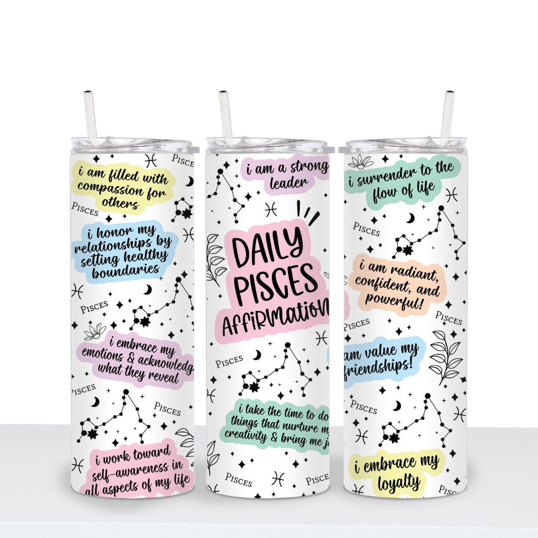 Zodiac Affirmation Tumbler