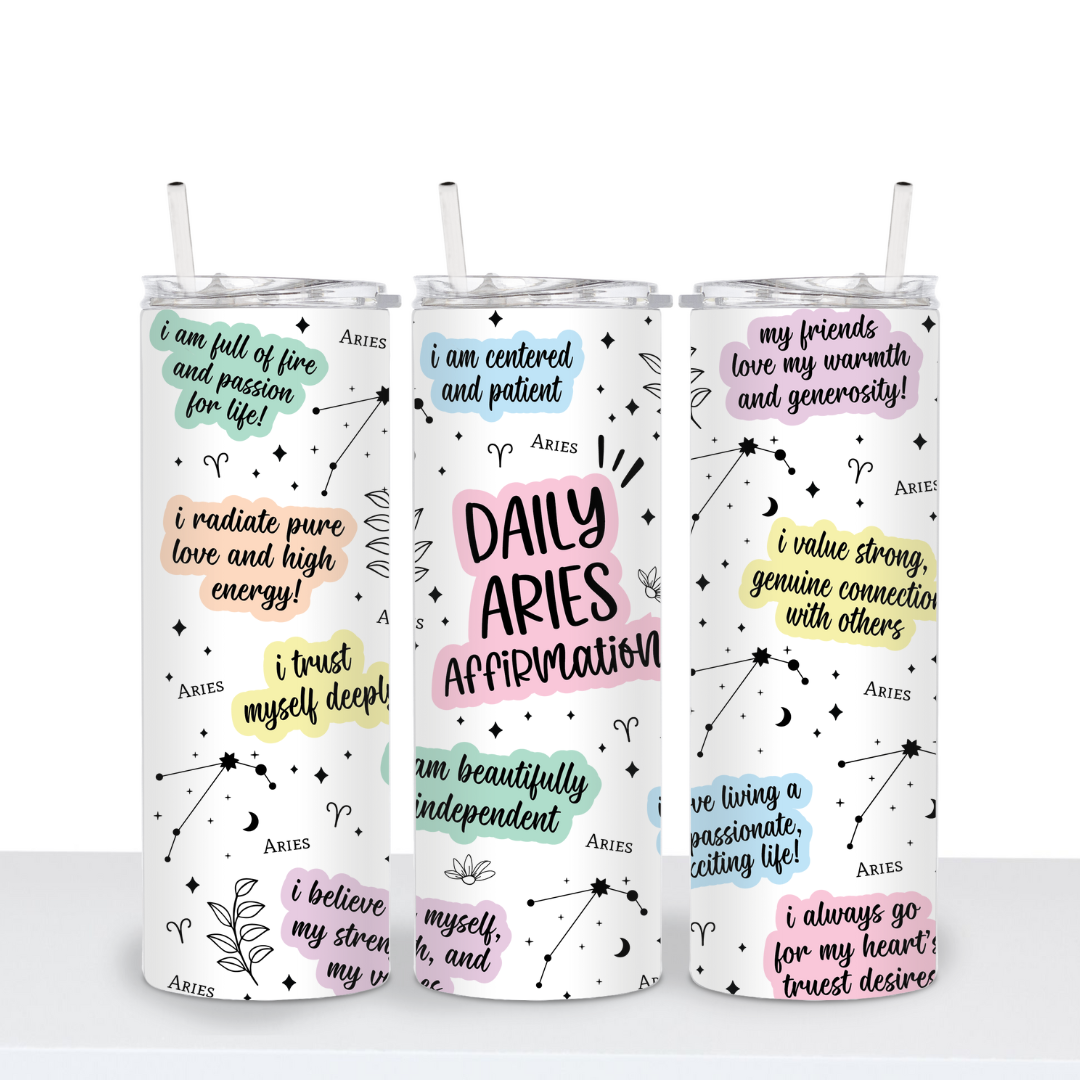Zodiac Affirmation Tumbler