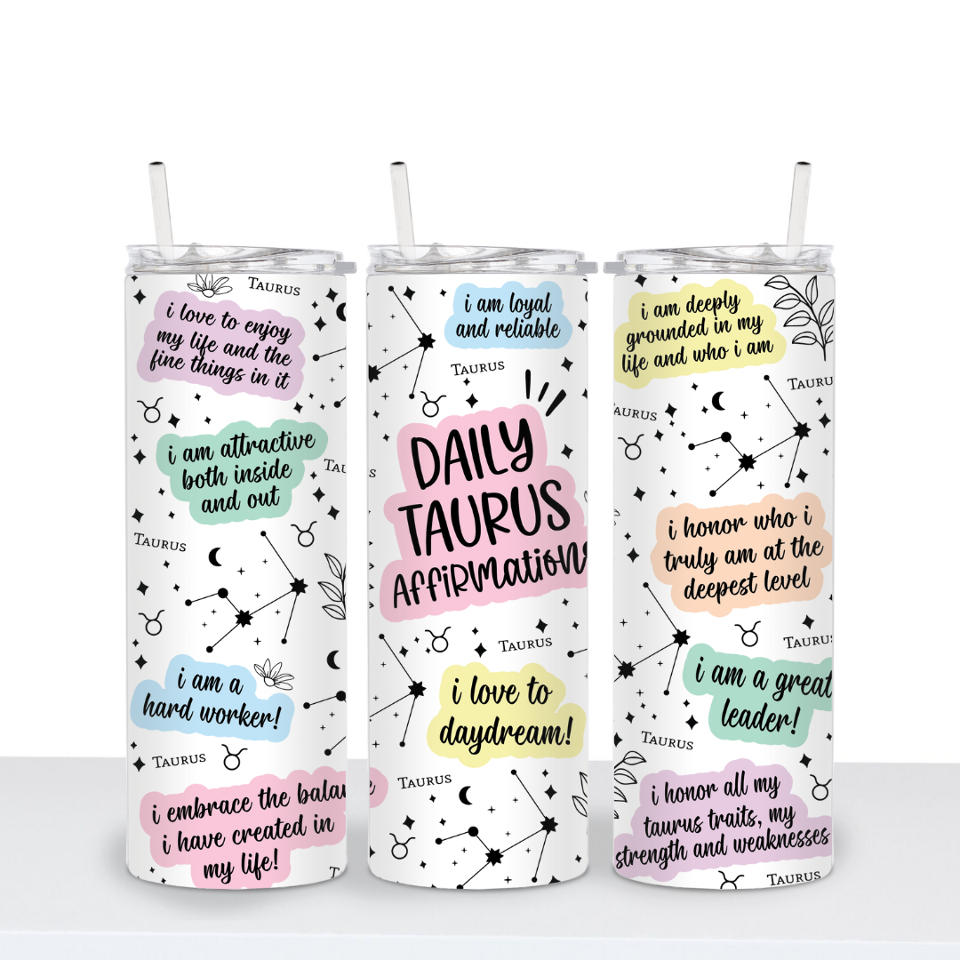 Zodiac Affirmation Tumbler