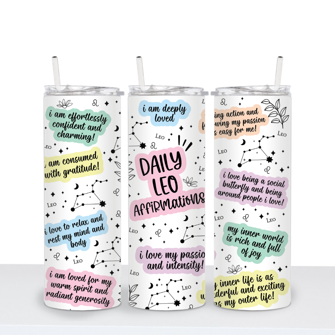 Zodiac Affirmation Tumbler
