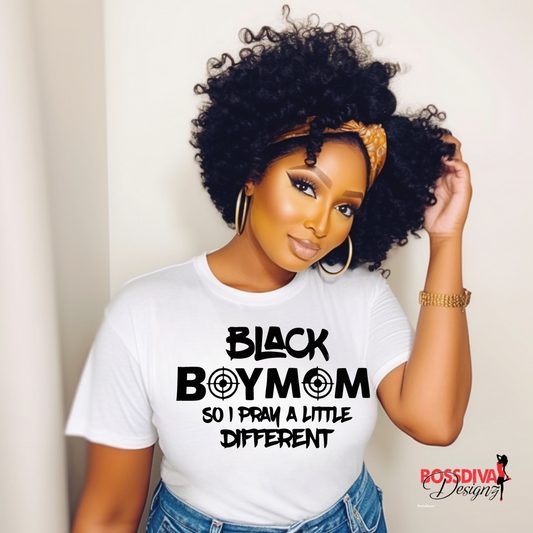 Black Mom Pray Different Tee