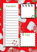 Red Stocking Notepad