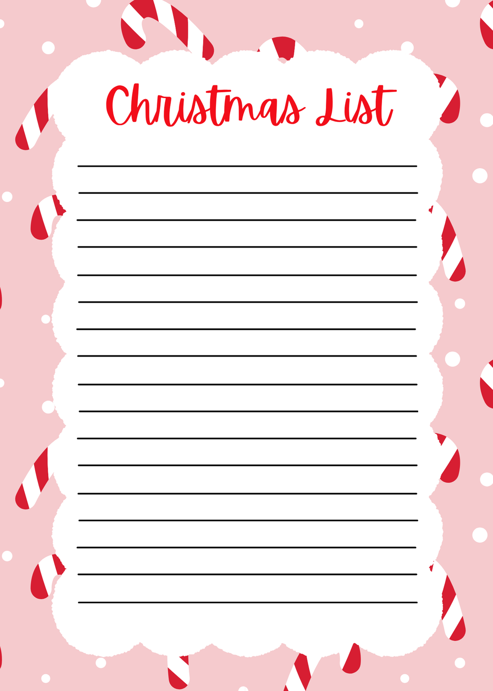 Christmas List Notepad