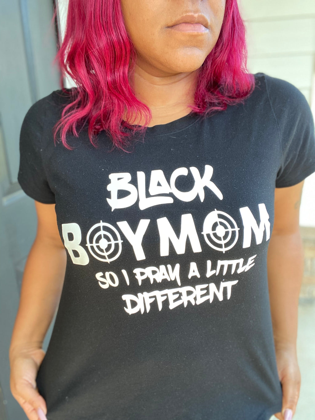 Black Mom Pray Different Tee