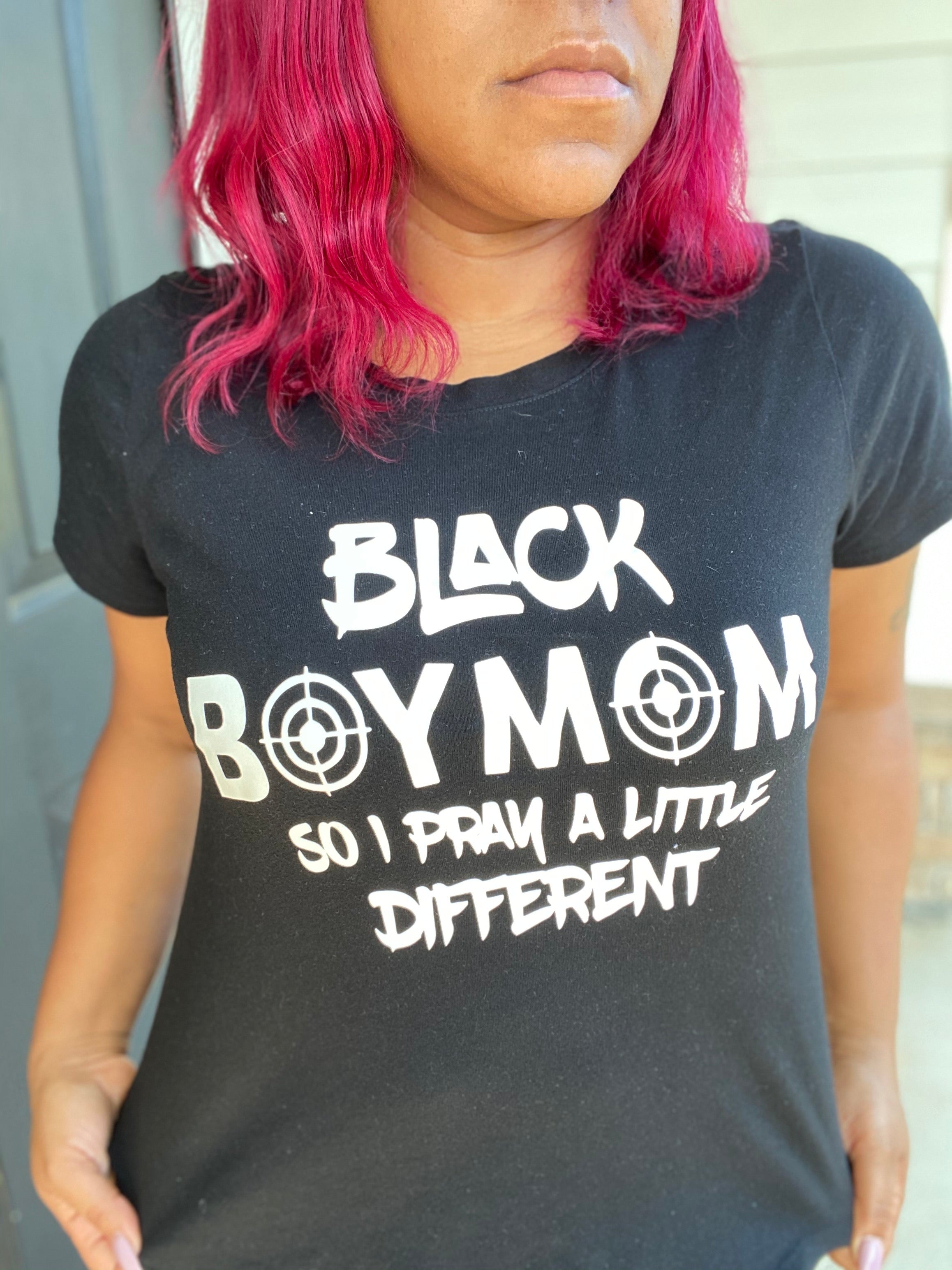 Black Mom Pray Different Tee